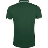 Sols Heren Pasadena getipt korte mouw Pique Polo Shirt (Bos/Wit)