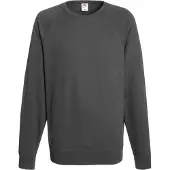 Fruit Of The Loom Heren Lichtgewicht Raglan Sweatshirt (240 GSM) (Licht Graphite)