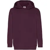 Fruit Of The Loom Kinder Unisex Sweatshirt Met Capuchon / Hoodie (Bordeaux)