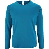 Sols Heren Sportief T-Shirt met lange mouwen (Aqua)