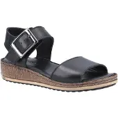 Hush puppies Dames/dames Ellie leren wig sandalen (Zwart)