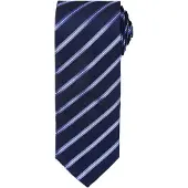 Premier Heren Sport Stripe Pattern Formele Work Tie (Marine / Royal)