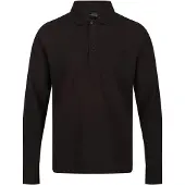 Regatta Heren Pro Poloshirt Met Lange Mouwen (Zwart)