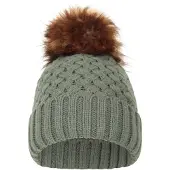 Mountain Warehouse Dames/Dames Lisbon Pom Pom Borg gevoerde muts (Groen)