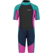 Mountain Warehouse Wetsuit met contrasterende panelen voor kinderen (Druif)