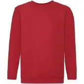 Fruit Of The Loom Childrens Unisex Set In Sleeve Sweatshirt (Rood)