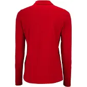 Sols Dames/dames Perfecte Lange Mouw Pique Polo Shirt (Rood)