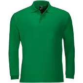 Sols Heren-Winter II Poloshirt met lange mouwen van Piqué katoen (Kelly)