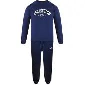 Aquascutum Heren Old School Crew Neck Trainingspak (Marineblauw)