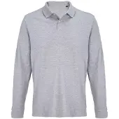 Sols Pacific Pique poloshirt met lange mouwen, uniseks, volwassenen (Grijze Mergel)