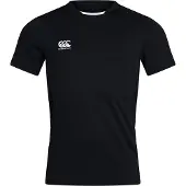 Canterbury Unisex T-shirt Club Dry voor volwassenen (Zwart)