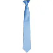 Premier Kleuren Heren Satin Clip Tie (Middenblauw)