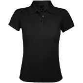 Sols Dames/dames Prime Pique Polo Shirt (Zwart)