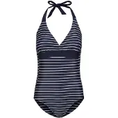Regatta Dames/Dames Flavia II Stripe One Piece Zwempak (Marine, Wit)