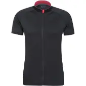 Mountain Warehouse Heren Roubaix Full Zip Fietstop (Jet Zwart)