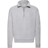 Fruit Of The Loom Volwassenen Unisex klassiek sweatshirt met ritssluiting (Heide Grijs)