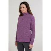 Mountain Warehouse Dames/dames Snowdon Gemêleerd Fleece Top (Donker paars)