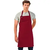 Premier Unisex Calibre Heavy Cotton Canvas Bib Apron (Pakket van 2) (Bourgondië)