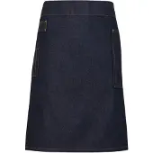 Premier Unisex Volwassenen Divisie Waxed Look Denim Waist Apron (Indigo Denim)