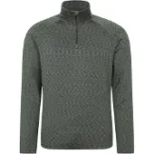 Mountain Warehouse Heren Power Quarter Zip Midlayer (Khaki Groen)