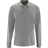 Sols Heren Perfecte Lange Mouw Pique Polo Shirt (Grijze Mergel)