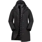 Mountain Warehouse Dames/Dames Alaska Lange 3 in 1 Jas (Jet Zwart)