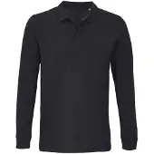 Sol Unisex Adult Planet Poloshirt met lange mouwen (Zwart)