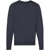 Fruit Of The Loom Unisex Lichtgewicht Raglan Sweatshirt voor volwassenen (Deep Navy)
