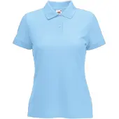 Fruit Of The Loom Vrouwen Dames-Fit 65/35 Poloshirt Korte Mouwen (Hemel Blauw)