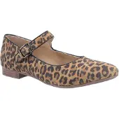 Hush puppies Dames/dames Melissa Leopard Suede Mary Janes (Bruin/zwart)