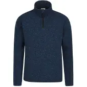 Mountain Warehouse Heren Idris II Half Zip Fleece Top (Marine)