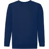Fruit Of The Loom Childrens Unisex Set In Sleeve Sweatshirt (Marine)