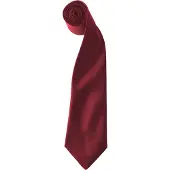 Premier Kleuren Heren Satin Clip Tie (Pakket van 2) (Bourgondië)
