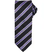 Premier Heren Wafelstrook Formele zakelijke stropdas (Pakket van 2) (Zwart/Rich-Violet)