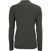 Sols Dames/dames Perfecte Lange Mouw Pique Polo Shirt (Houtskool mergel)