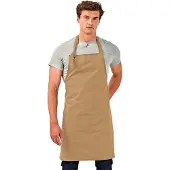 Premier Unisex Calibre Heavy Cotton Canvas Bib Apron (Pakket van 2) (Khaki)