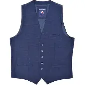 Lambretta Heren Spencer Geruite Gilet (Marineblauw)