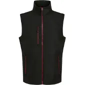 Regatta Heren Navigate Softshell 2-laags bodywarmer (Zwart/Klassiek Rood)