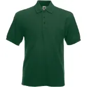 Fruit Of The Loom Heren 65/35 Heavyweight Piqué Poloshirt Korte Mouwen. (Bottle Groen)
