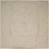vidaXL Vloerkleden Natuurlijk en Wit 300 x 300 cm Jute