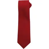 Premier Effen polyester stropdas (Bourgondië)