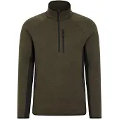 Mountain Warehouse Heren Treston Fleece Top (Kaki Groen)