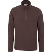 Mountain Warehouse Heren Camber II Half Zip Fleece Top (Bruin)