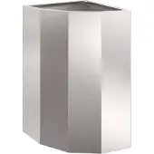 vidaXL Hoek Plantenbak zilver 30 x 30 x 50 cm Roestvrij staal