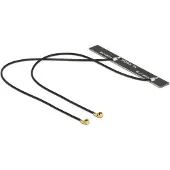 DeLOCK WLAN IEEE 802.11 ac/a/h/b/g/n Twin PCB Antenne met MHF IPEX (v) connector - 5 dBi - 0,15 meter