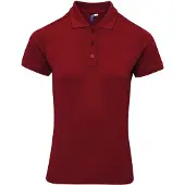 Premier Dames/dames Coolchecker Plus Piqu Polo met CoolPlus (Bourgondië)