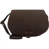 MIKA Bonny schoudertas leer 23 cm bruin