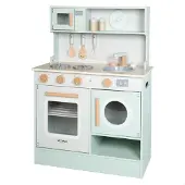 Woomax Houten Speelkeuken Met Interactieve Elementen En Accessoires