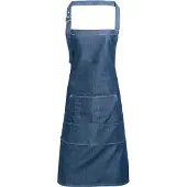 Premier Unisex Volwassenenschort met zakken (Blauwe Denim)