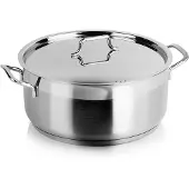 Orion Anett Serie - Stalen Pan met Deksel - 30 cm - 8,5 l - Inductie Geschikt